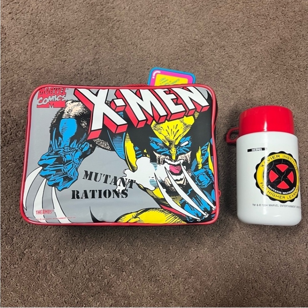 Marvel X-Men Wolverine Lunchbox & Thermo- Vintage 1994